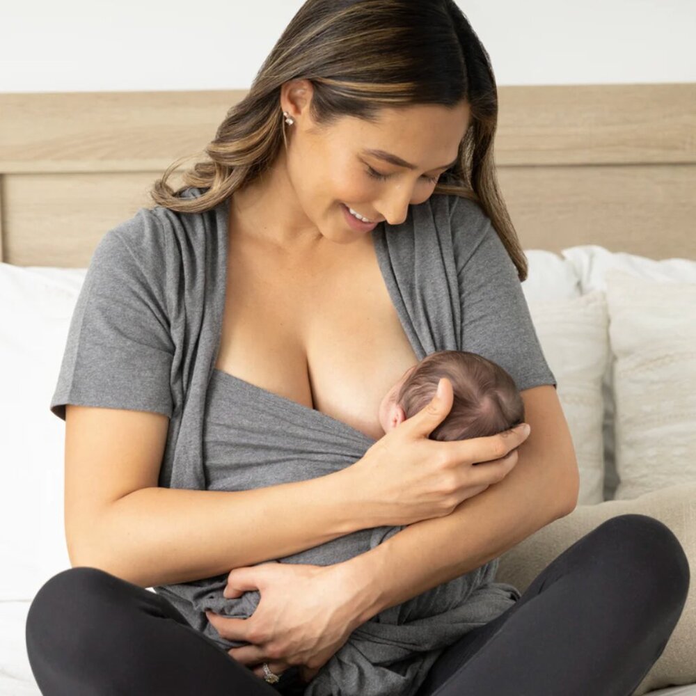 Kindred Bravely Organic Cotton Skin to Skin Short Sleeve Wrap Top